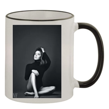 Aubrey Plaza 11oz Colored Rim & Handle Mug