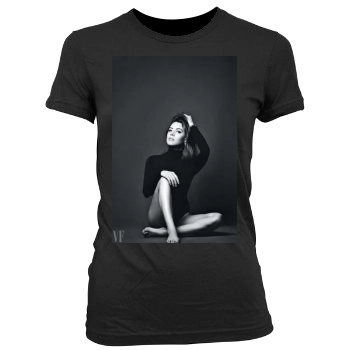 Aubrey Plaza Women's Junior Cut Crewneck T-Shirt