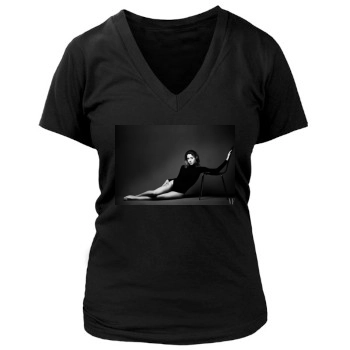 Aubrey Plaza Women's Deep V-Neck TShirt