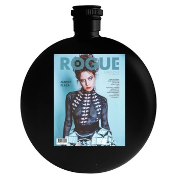 Aubrey Plaza Round Flask