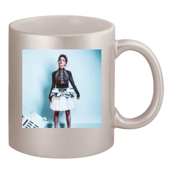 Aubrey Plaza 11oz Metallic Silver Mug