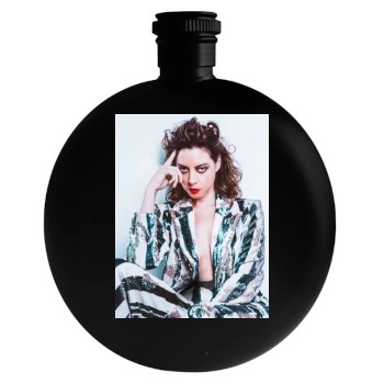 Aubrey Plaza Round Flask