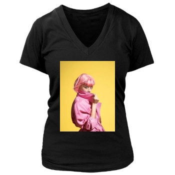 Aubrey Plaza Women's Deep V-Neck TShirt