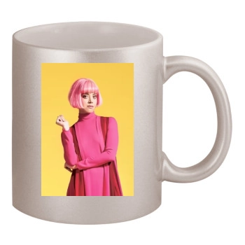 Aubrey Plaza 11oz Metallic Silver Mug