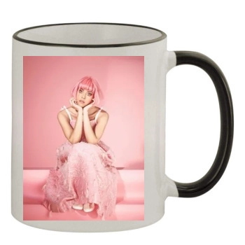 Aubrey Plaza 11oz Colored Rim & Handle Mug