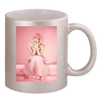 Aubrey Plaza 11oz Metallic Silver Mug