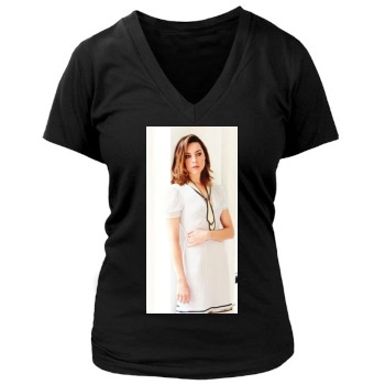 Aubrey Plaza Women's Deep V-Neck TShirt