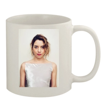 Aubrey Plaza 11oz White Mug