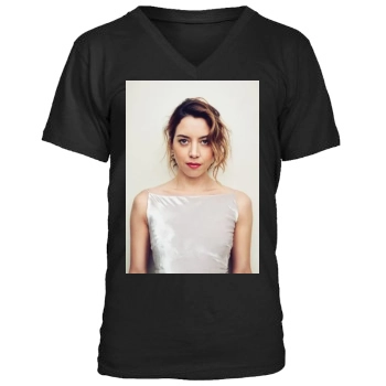 Aubrey Plaza Men's V-Neck T-Shirt