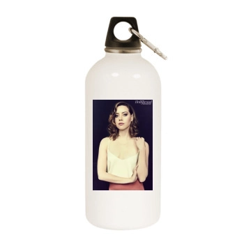 Aubrey Plaza White Water Bottle With Carabiner