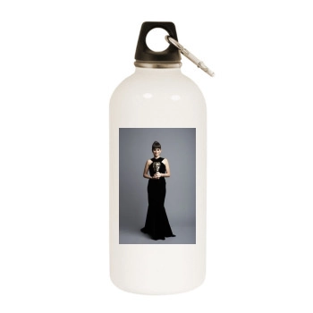 Freida Pinto White Water Bottle With Carabiner