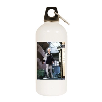 Hannah Spearritt White Water Bottle With Carabiner