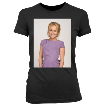 Hayden Panettiere Women's Junior Cut Crewneck T-Shirt