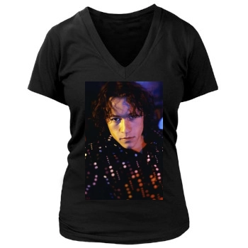 Heath Ledger Women's Deep V-Neck TShirt