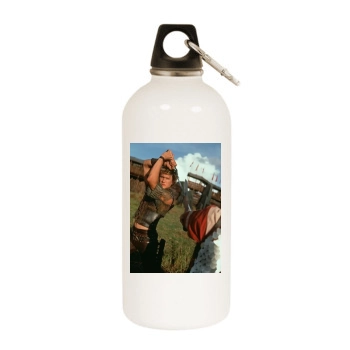 Heath Ledger White Water Bottle With Carabiner