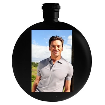 Hugh Jackman Round Flask