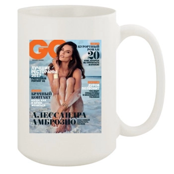 Alessandra Ambrosio 15oz White Mug