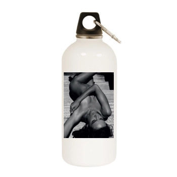 Alessandra Ambrosio White Water Bottle With Carabiner