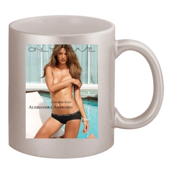 Alessandra Ambrosio 11oz Metallic Silver Mug