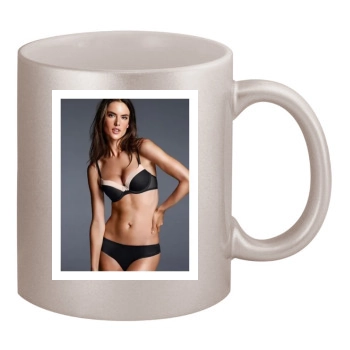 Alessandra Ambrosio 11oz Metallic Silver Mug