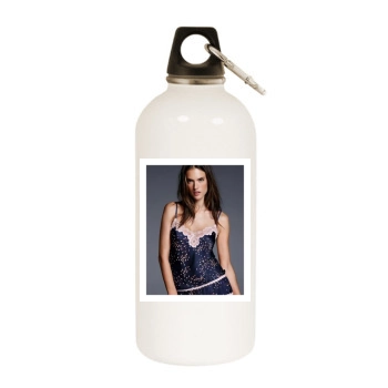 Alessandra Ambrosio White Water Bottle With Carabiner