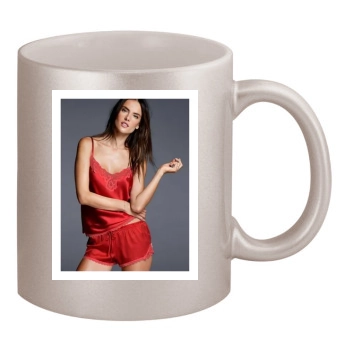 Alessandra Ambrosio 11oz Metallic Silver Mug