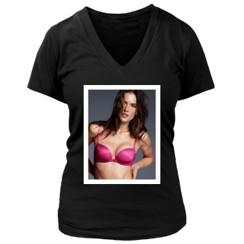 Alessandra Ambrosio Women's Deep V-Neck TShirt