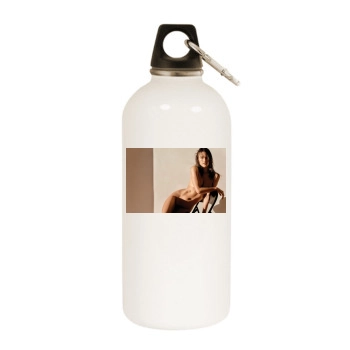 Alessandra Ambrosio White Water Bottle With Carabiner