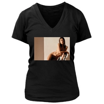 Alessandra Ambrosio Women's Deep V-Neck TShirt