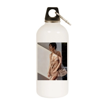 Alessandra Ambrosio White Water Bottle With Carabiner