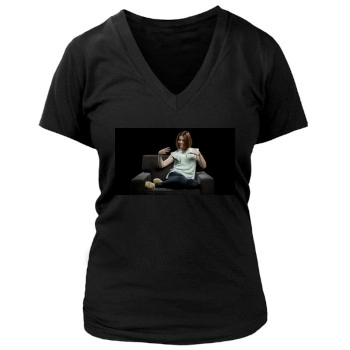 Alyson Hannigan Women's Deep V-Neck TShirt