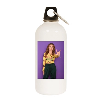 Alyson Stoner White Water Bottle With Carabiner