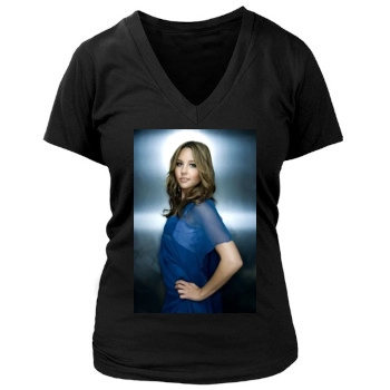 Amanda Bynes Women's Deep V-Neck TShirt