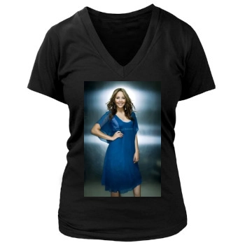 Amanda Bynes Women's Deep V-Neck TShirt