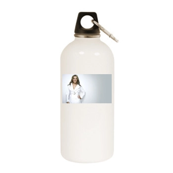 Amanda Bynes White Water Bottle With Carabiner