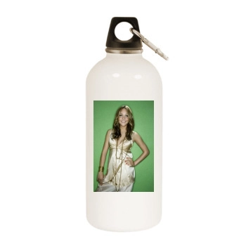 Amanda Bynes White Water Bottle With Carabiner