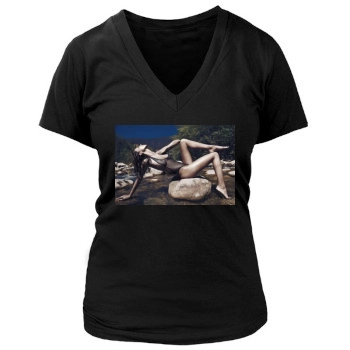 Amanda Pizziconi Women's Deep V-Neck TShirt