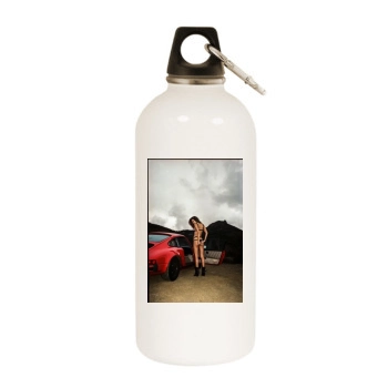 Amanda Pizziconi White Water Bottle With Carabiner