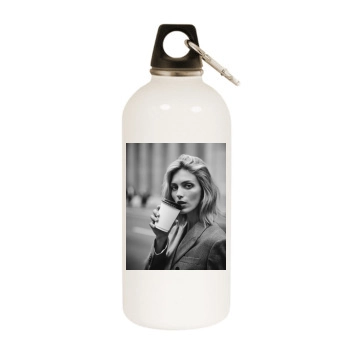 Anja Rubik White Water Bottle With Carabiner