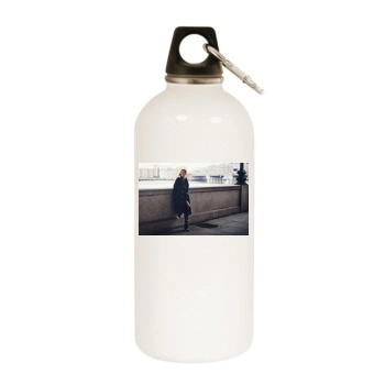 Anja Rubik White Water Bottle With Carabiner