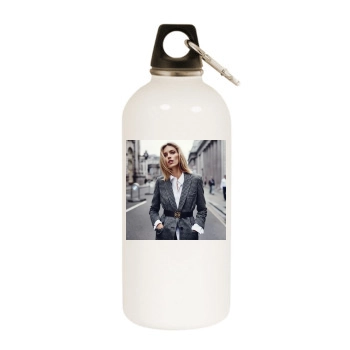 Anja Rubik White Water Bottle With Carabiner