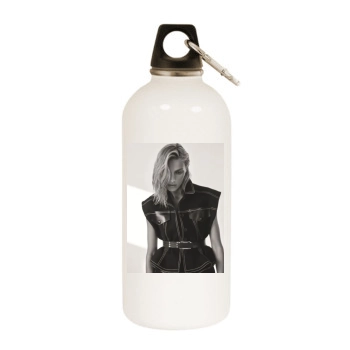 Anja Rubik White Water Bottle With Carabiner