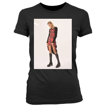 Anja Rubik Women's Junior Cut Crewneck T-Shirt