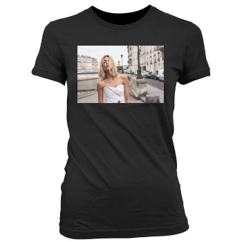 Anja Rubik Women's Junior Cut Crewneck T-Shirt