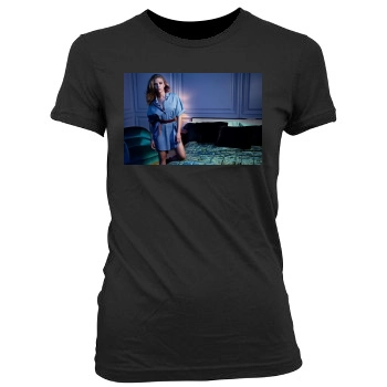 Scarlett Johansson Women's Junior Cut Crewneck T-Shirt