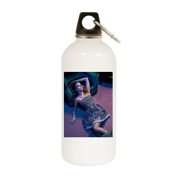 Scarlett Johansson White Water Bottle With Carabiner