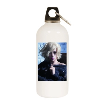 Scarlett Johansson White Water Bottle With Carabiner