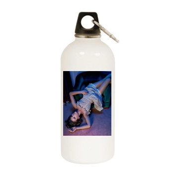 Scarlett Johansson White Water Bottle With Carabiner