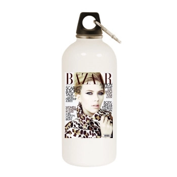 Scarlett Johansson White Water Bottle With Carabiner