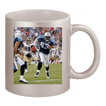 Tennessee Titans 11oz Metallic Silver Mug